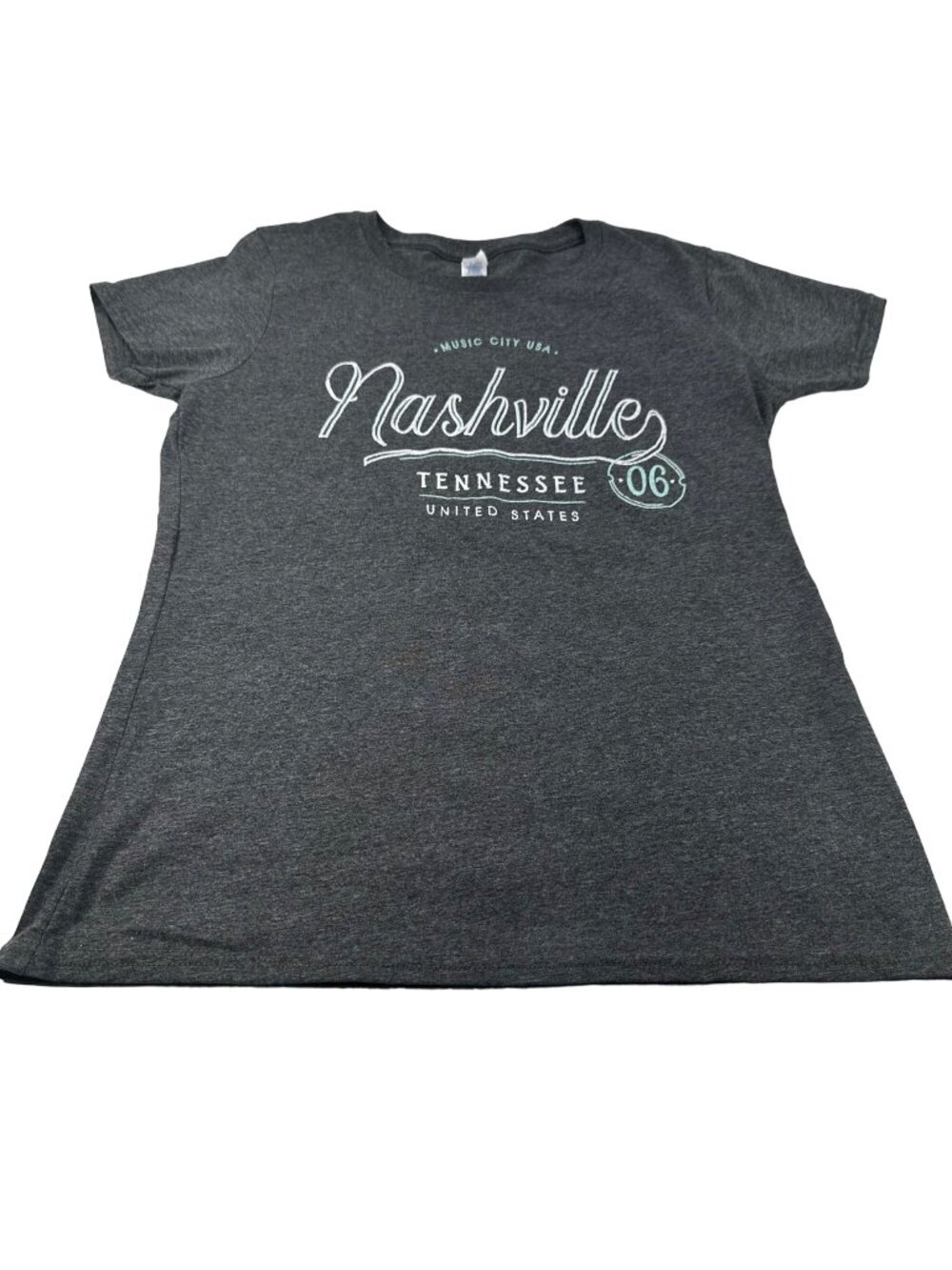 Delta Women's Size Small Tee Shirt Nashville Short Sleeve Gray Preowned